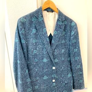 Brooks Bros Sport Coat Sz 42R joint venture with Reyn Spooner Blue